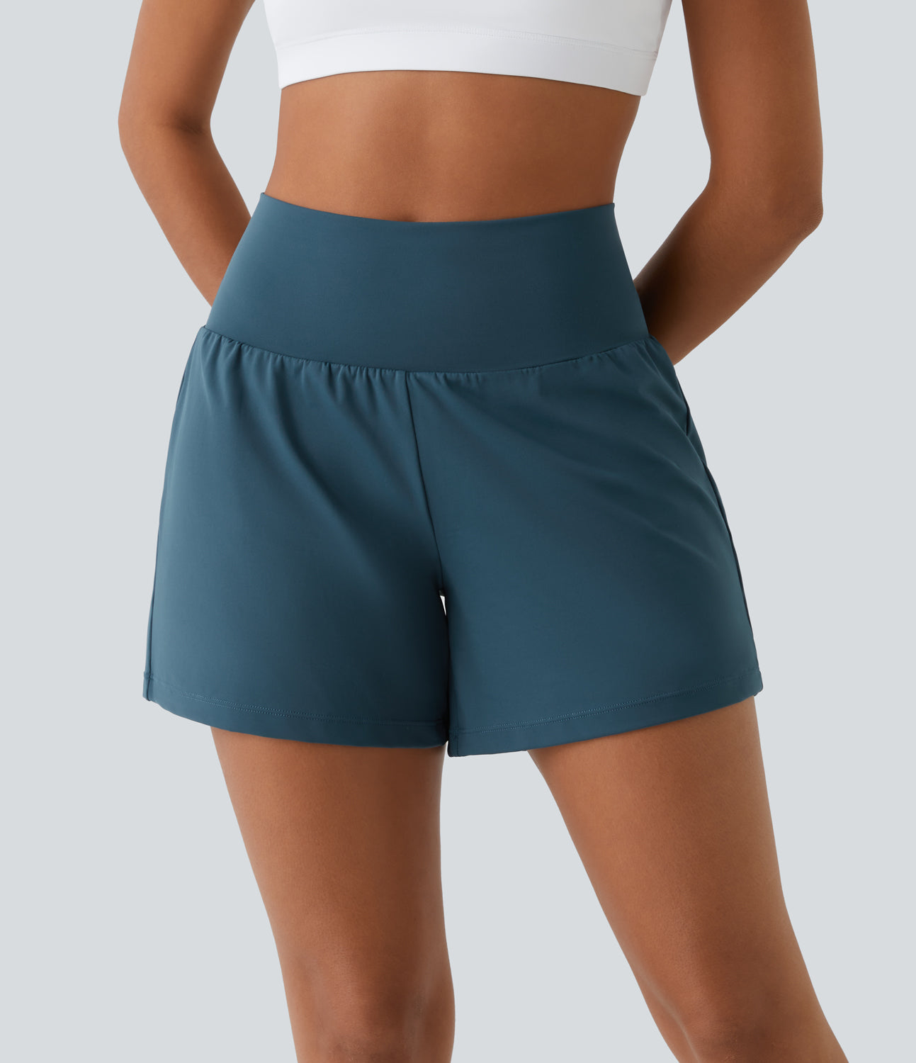 Mirila™ | 2-in-1 yogashort met hoge taille, achterzak en zijzak