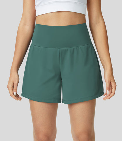 Mirila™ | 2-in-1 yogashort met hoge taille, achterzak en zijzak