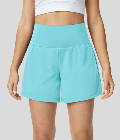 Mirila™ | 2-in-1 yogashort met hoge taille, achterzak en zijzak