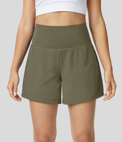 Mirila™ | 2-in-1 yogashort met hoge taille, achterzak en zijzak