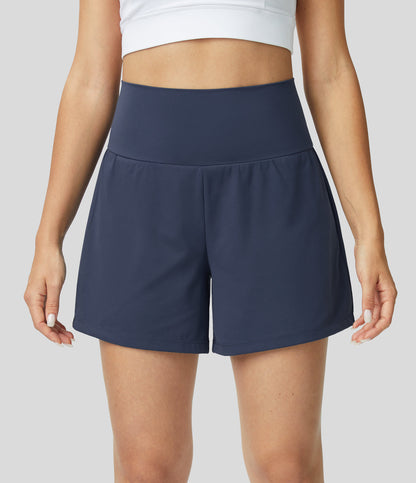 Mirila™ | 2-in-1 yogashort met hoge taille, achterzak en zijzak