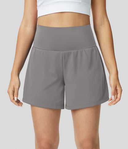 Mirila™ | 2-in-1 yogashort met hoge taille, achterzak en zijzak