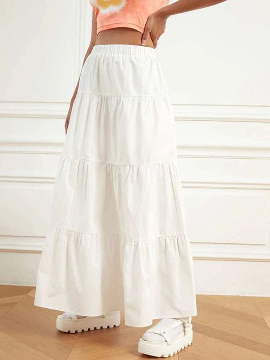 Virale linnen maxi rok